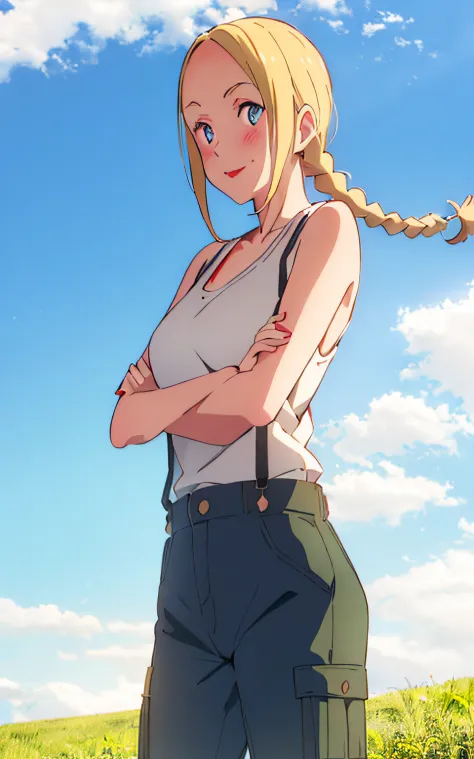 woman in a white skirt and denim jacket standing in front of a fence, jia,  dressed in long fluent skirt, exclusive, 🤬 🤮 💕 🎀 - SeaArt AI
