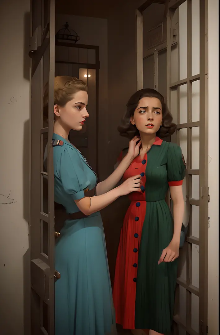 colorful modern 1940s dress