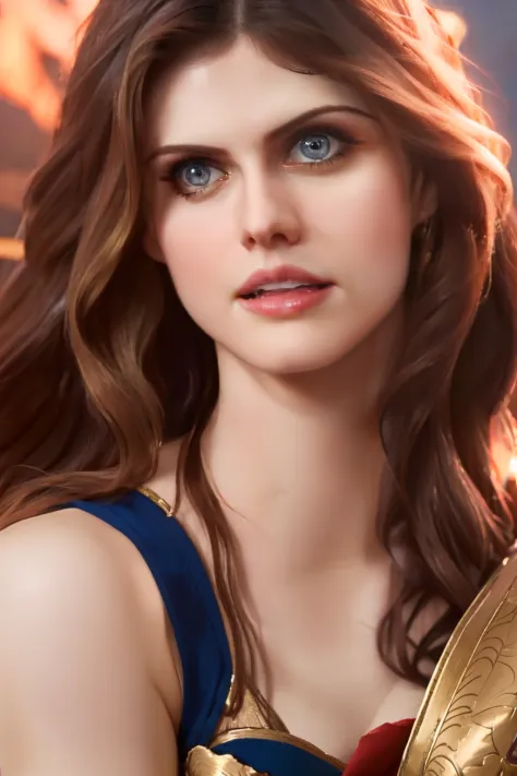 ( Masterpiece, 4k resolution, ultra-realistic, very detailed) Sexy alexandra daddario as a goddess photography by artgerm, in th...
