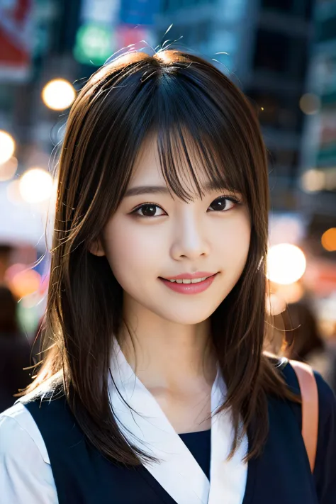 (8K、Raw photography、top-quality、​masterpiece:1.2)、(realisitic、Photorealsitic:1.37)、ultra-detailliert、超A high resolution、女の子1人、see the beholder、beautifull detailed face、A smile、Constriction、(Slim waist) :1.3)、Beautiful detailed skin、Skin Texture、Floating ha...