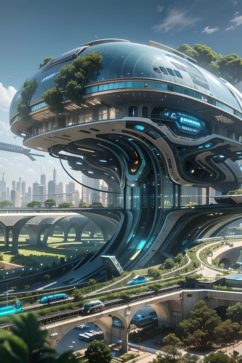 傑作，16k，超高清解析度，詳細描述，逼真，現實地，很現實，照片寫實主義, 超詳細的, ((窗邊的未來女孩))，綠色植物，小型飛行器在城市中航行，未來主義城市，擁有未來派火車和未來派建築， 未來概念藝術， 其他未來城市， 在奇幻科幻城市， 美麗的未來城市， 未來的烏托邦城市， 概念圖 16K 分辨率， 概念藝術8k分辨率， 未來城市， 未來太空港， 概念圖16K， 科幻好萊塢概念藝術