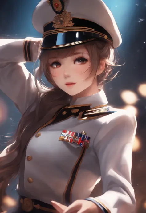 Anime dancing in uniform short