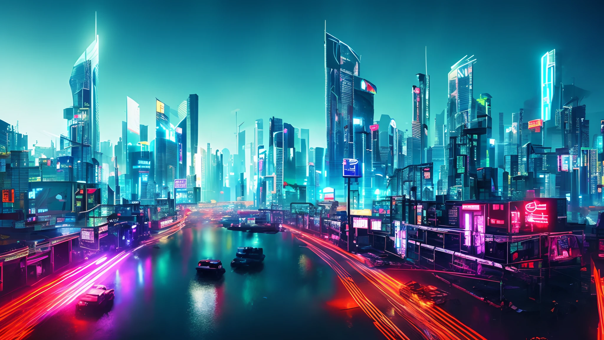 fast-paced cyberpunk visuals of neon-lit cityscapes, Hyperrealism, cinematic lighting, drop shadow, viewfinder, perspective, lens flare, UHD, high quality, best quality