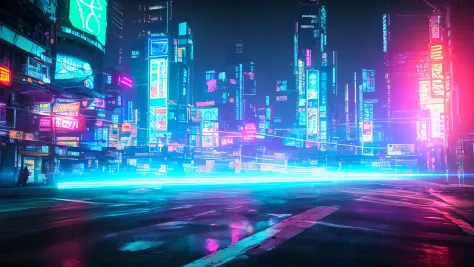 fast-paced cyberpunk visuals of neon-lit cityscapes, Hyperrealism, cinematic lighting, drop shadow, viewfinder, perspective, len...