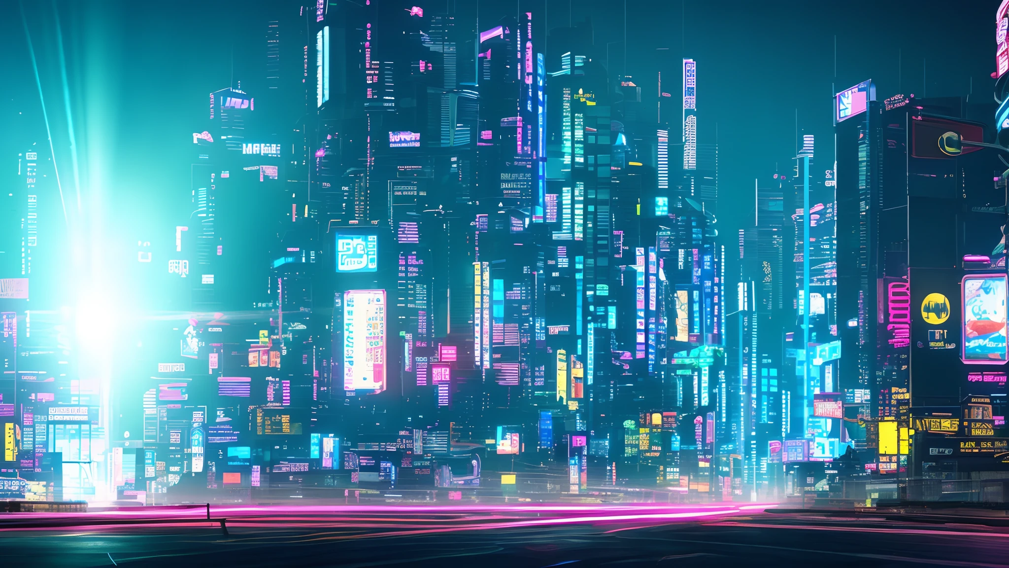 fast-paced cyberpunk visuals of neon-lit cityscapes, Hyperrealism, cinematic lighting, drop shadow, viewfinder, perspective, lens flare, UHD, high quality, best quality