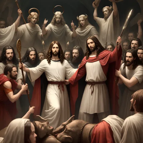 Jesus casting out legion of demons