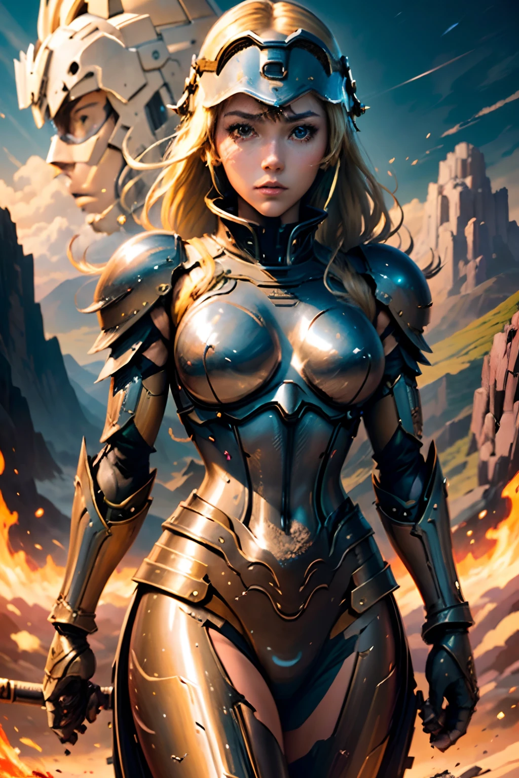 (((master part))),16k,best quality, illustration, terra, water,fire,vento,space,1girl,blonde hair,mecha bonito,armadura brilhante,eagle helmet,beautiful face,echarpe,papel_cortar,NSFW