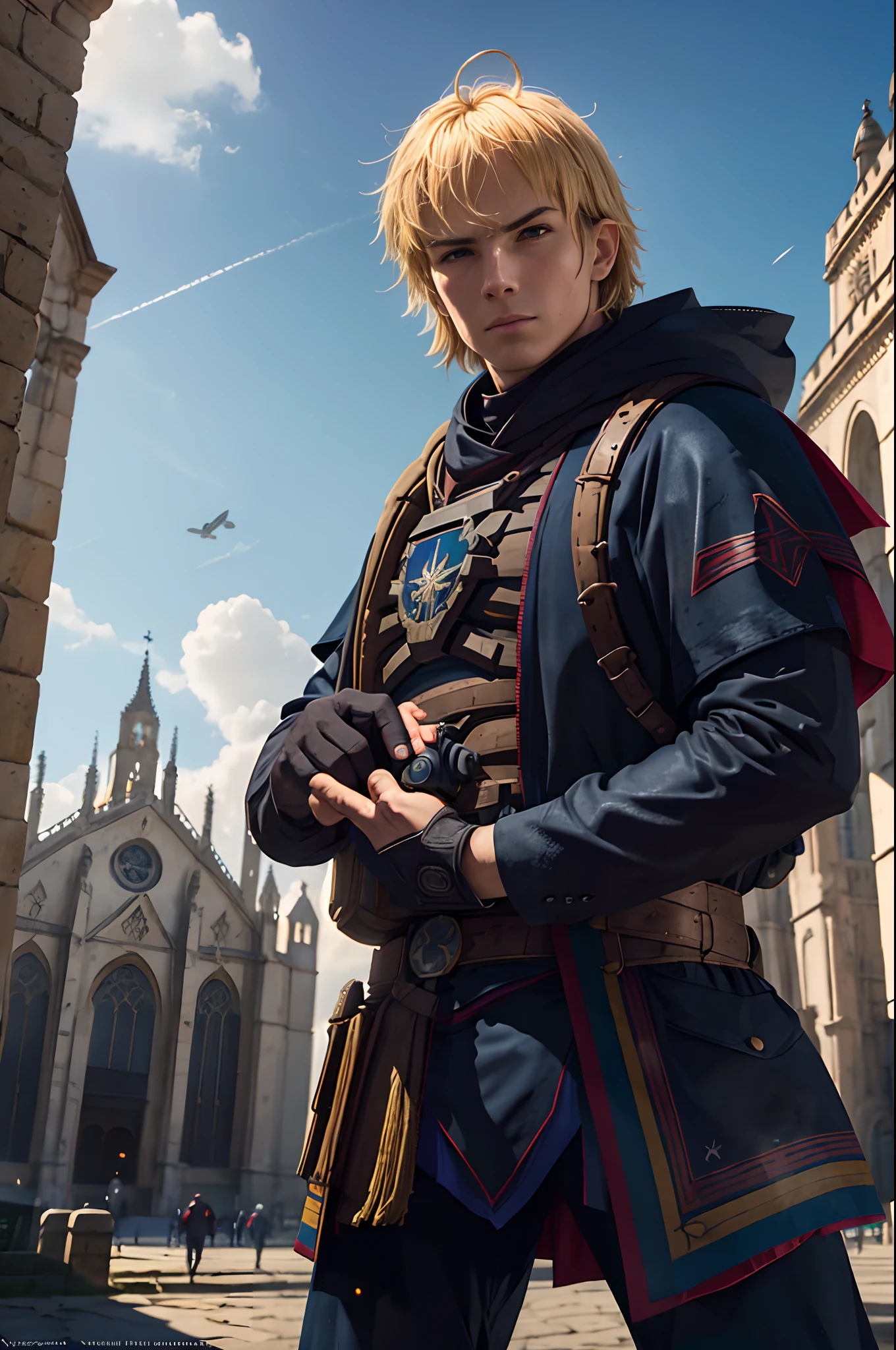 ((man strong)), focusing, hecavill, Person SKS, closeup, action pose, Dynamic angle, (upperbody:1.2), , natta, standing alone, 1st grade, Full Armor, battle-worn armor, voluminous, 40k, leone, blonde hair, slickedback hair, Susto facial, older, ruins, field of battle, [( slow-motion, motion blur, Dynamic, cinematic movie still, Sparks, field of battle, ((best qualityer)), 8K BRUT, enchanting, (bright and vivid colors:1.3), Vibrant, best qualityer, 8k, art-station, Directed by: Esaias van de Velde, Cagnaccio de San Pietro, Warwick , Theo van Rysselberghe, negative space, fullcolor, cinematic movie still, analogue style, Foto RAW, hyper real photo, ultra-realistc , 8K  UHD, dslr, soft lighting, high qualiy, Grain Film Lens 50mm, fullcolor, Volumetric lighting, volumetric Fog, absurderes, , Realistic, cinematic composition, back lighting, ):8]