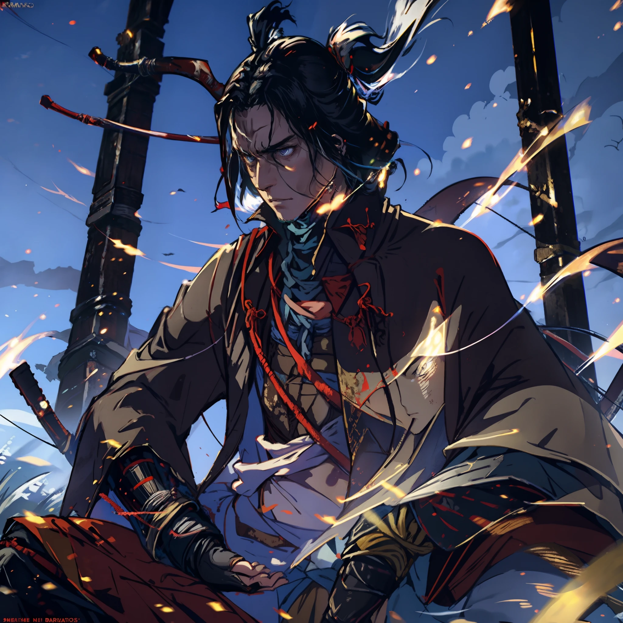 1인, 오직, 엘든 링, 횃불로 명상하기, 불 옆에 앉아, 혈액으로 전염, 어두운 영혼, (((SEKIRO 그림자는 두 번 죽는다))),