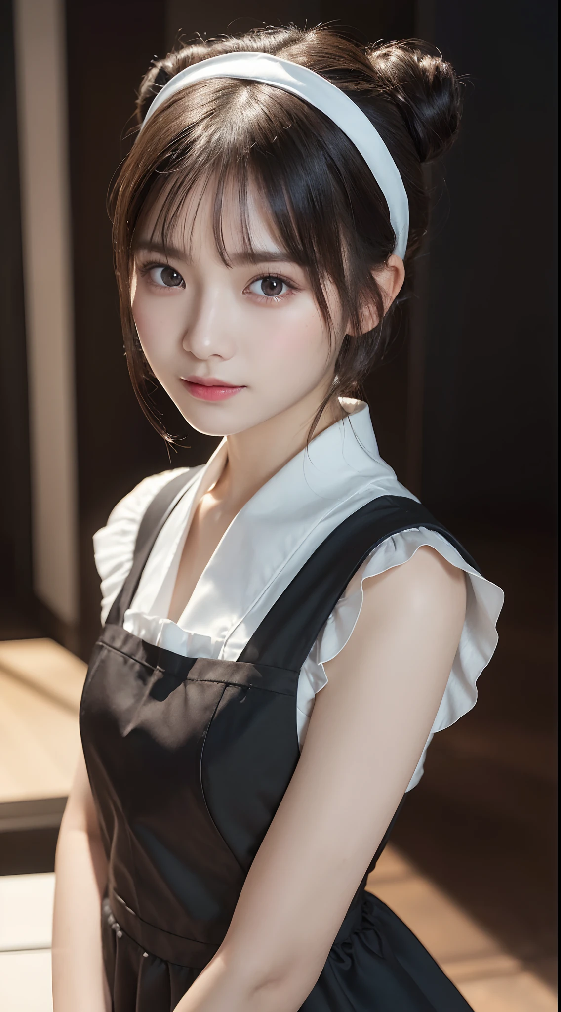 Innocent 20 year old girl、((Maids, A dark-haired, pinafore, Maid ...