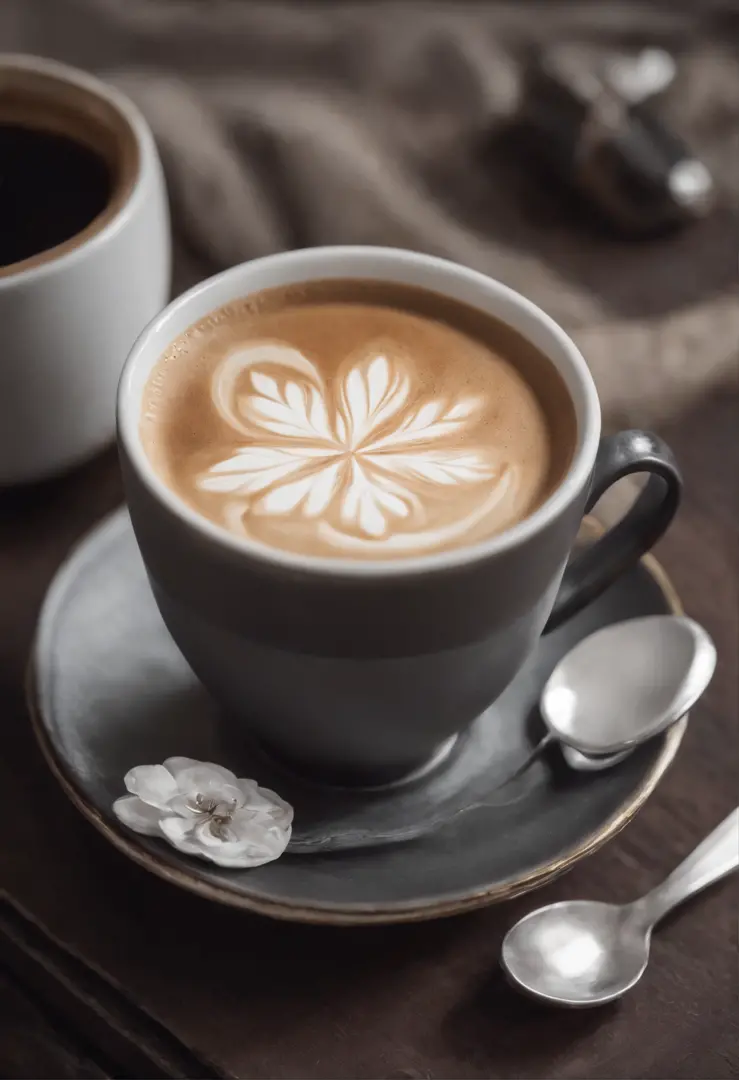 a coffee cup in a cafe, cinematic, professional photography, studio lighting, studio background, advertising photography, intricate details, hyper-detailed, ultra realistic, 8K UHD