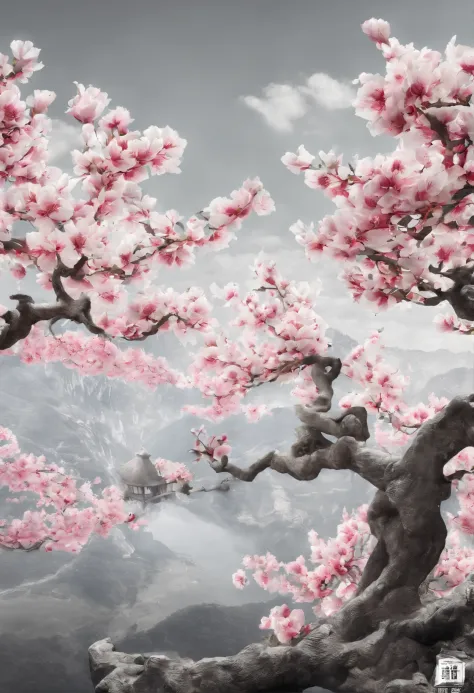 equinox，Traditional Chinese solar term term，(((Magnolienblüten)))，National style，Every day wind，Monochrome background，has cleavage((golondrinas))flying into the sky，Landschaftsansicht，Don't let yourself be described，Don't let yourself be described,Do not c...