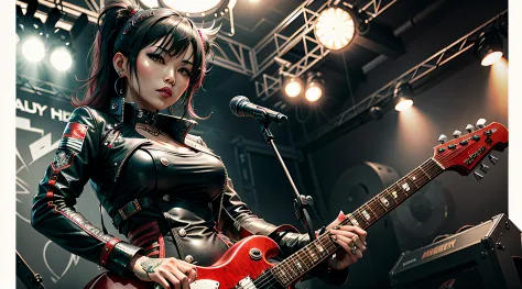 Asian rocker woman