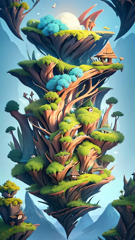 Floating Islands: Picture a sky filled with floating islands, each with its unique ecosystem and fantastical inhabitants.
