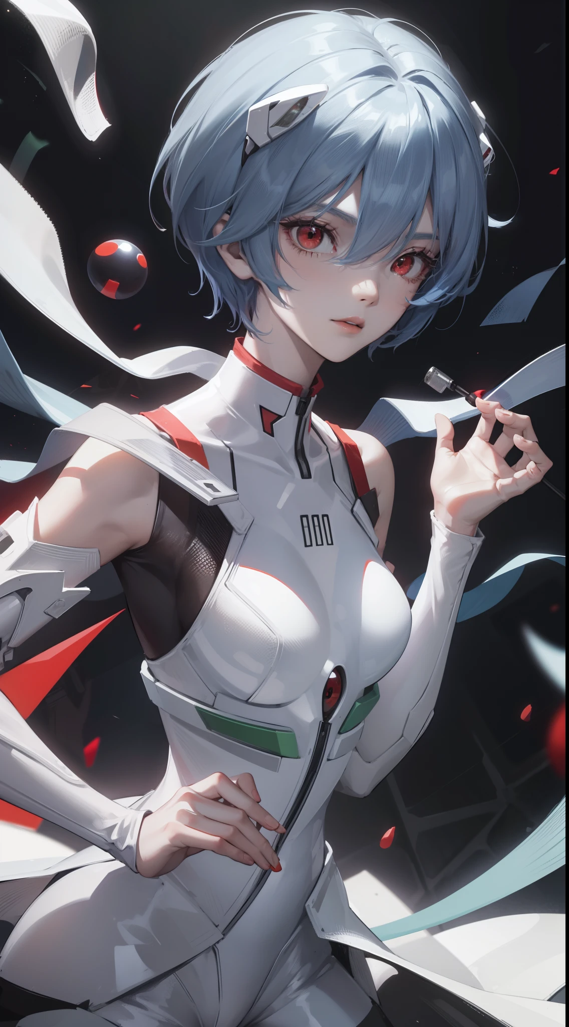 Linglong Yabo, rei ayanami, Cheveux bleus, Cheveux courts, (les yeux rouges:1.5),
casser the tights, couvre-chef, Manteau, Body blanc,
PAUSE en extérieur, Ville,
BREAK en regardant le spectateur, 
casser (chef-d&#39;œuvre:1.2), Meilleure qualité, haute résolution, unité 8k fond d&#39;écran, (illustration:0.8), (Beaux yeux détaillés:1.6), visage extrêmement détaillé, éclairage parfait, CG extrêmement détaillé, (des mains parfaites, Anatomie parfaite),