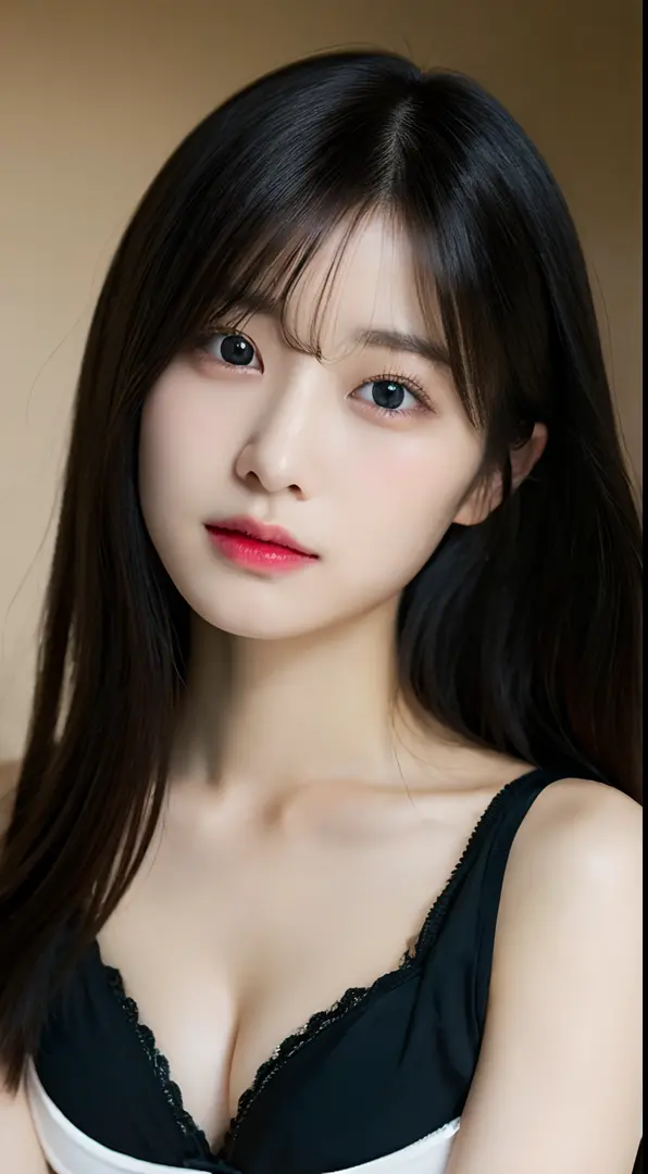 Beautiful woman with gentle and attractive Japan, half-body photo, delicate  and sexy collarbone, attractive plump face, double eyelids - SeaArt AI