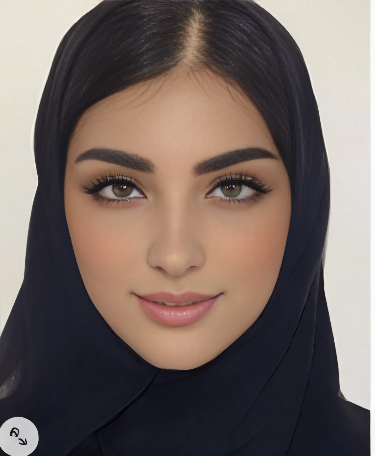 A close up of a woman wearing a black hijab - SeaArt AI