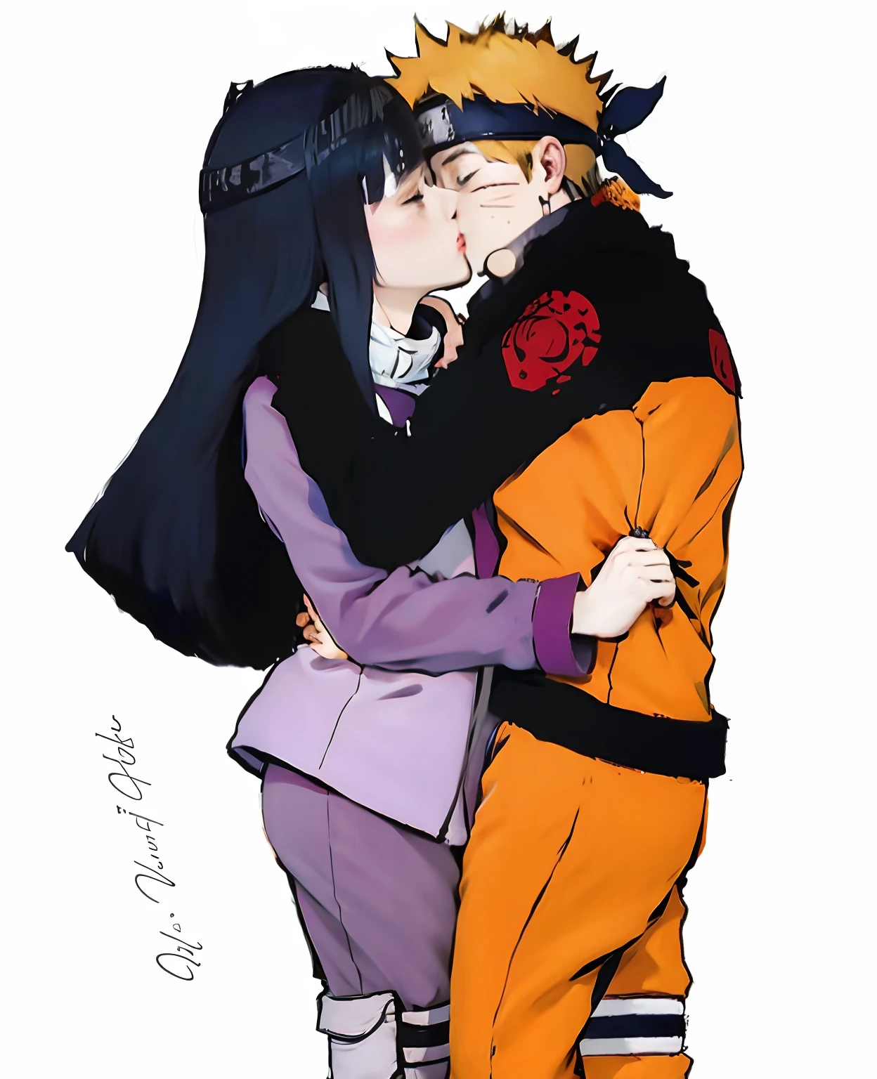 Anime naruto and saski kissing by the same person - SeaArt AI