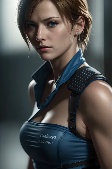 ((Masterpiece)), ((highest resolution)), Jill Valentine from Resident Evil 3, ((detailed skin texture)), ((high detail face)), (...