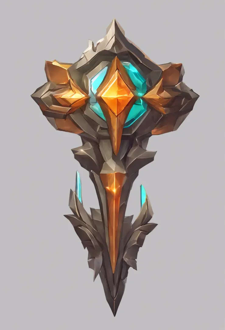 Game medallion with metal faucet closeup with crown，Close-up of dragon head，hearthstone art style, Hearthstone style art, hearthstone concept art, Riot game concept art, style of league of legends, iconic character splash art, League of Legends crown，Game ...