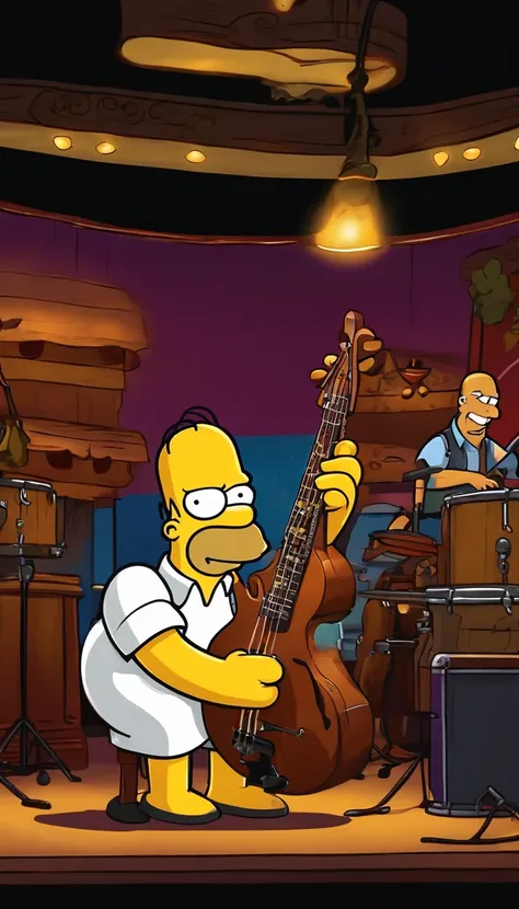 Cafe Shop，the Simpsons，homer Simpson Plays Bass，homer Simpson，the Simpsons Animation Style 6588