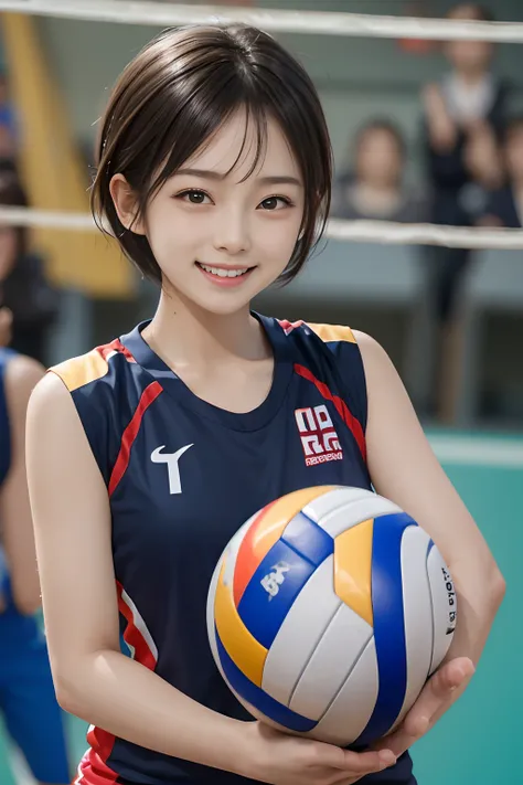 8K,Volleyball player、A Japanese Lady、Japan Team、Smile full of happiness ...