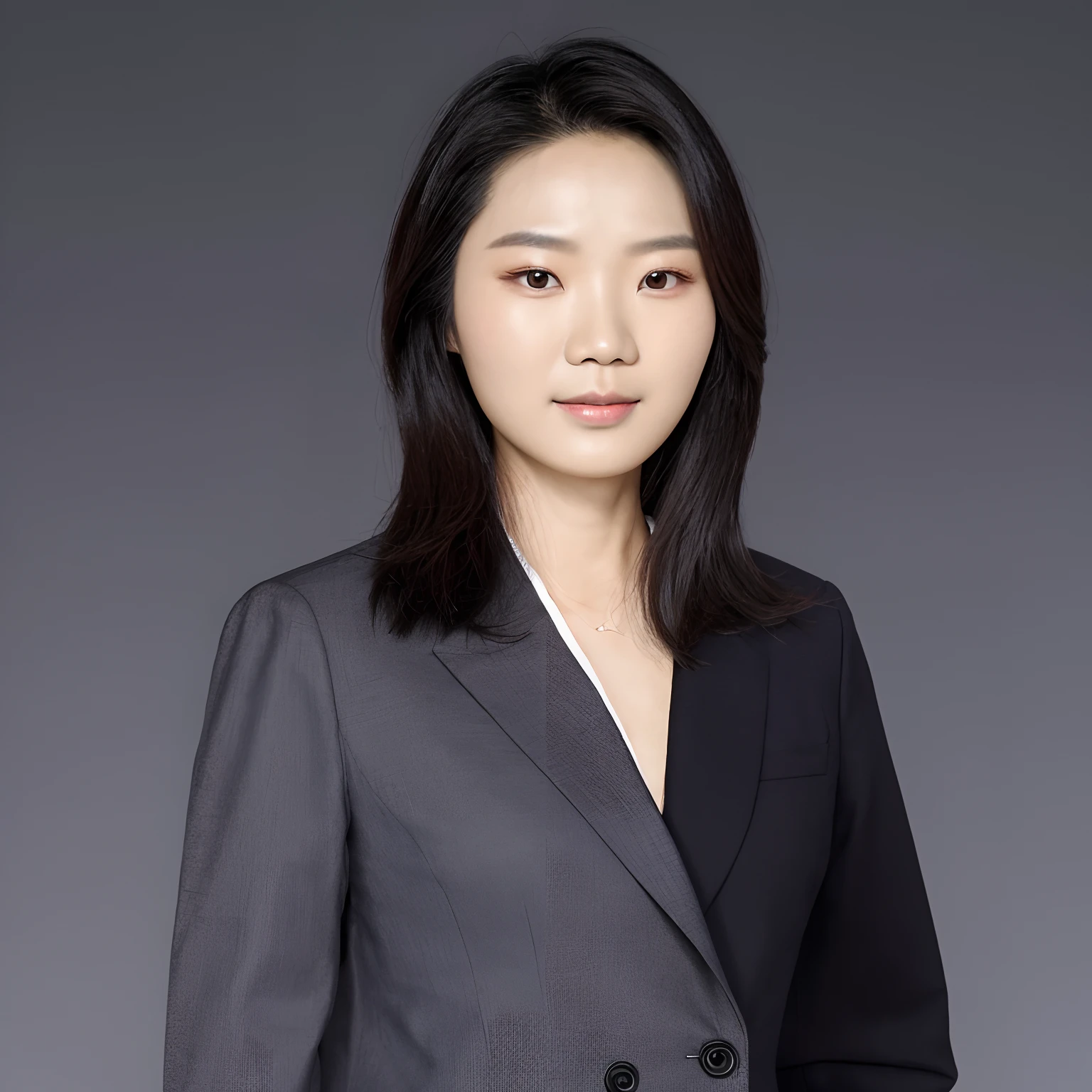 A close up of a woman in a suit posing for a picture - SeaArt AI