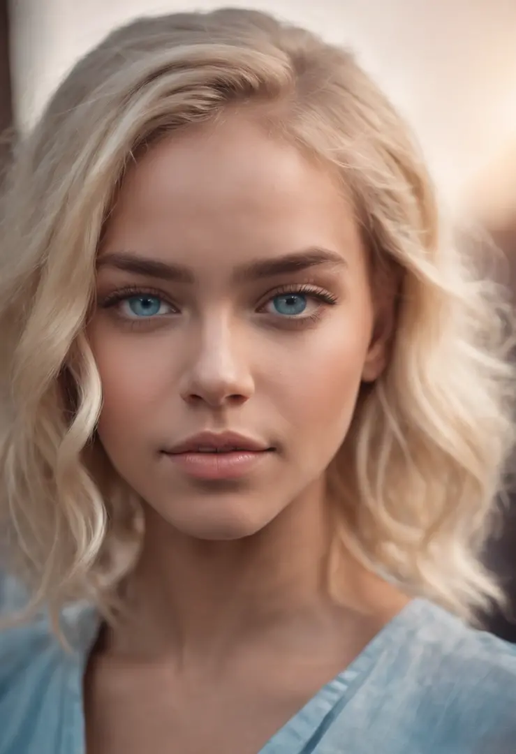 black girl with blond hair and blue eyes