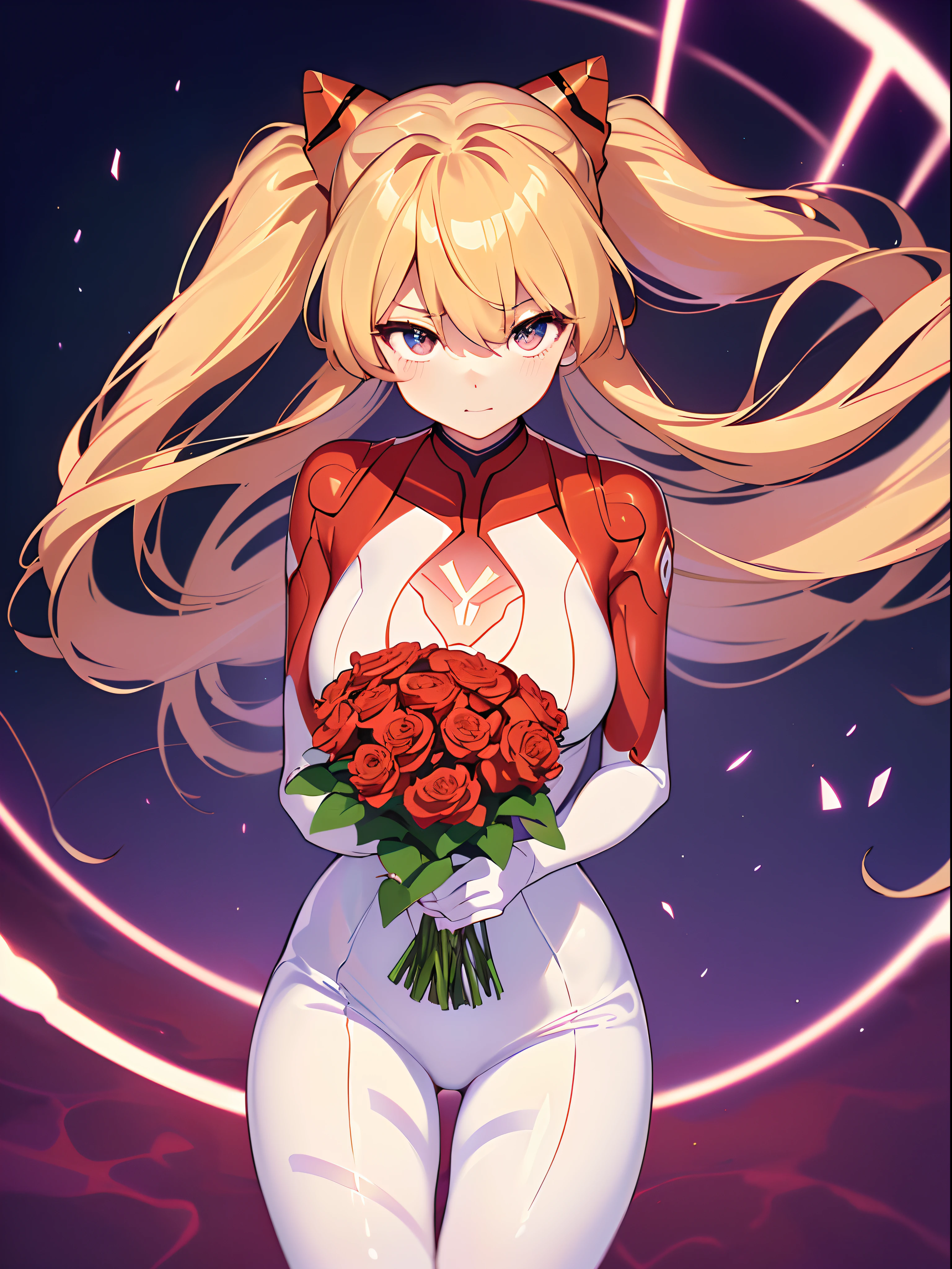 ((souryuu asuka langley,headgear,white skater dress,Blonde,side twintails)),(Glowing eyes:1.233), diffuse reflection, high-profile, majestic,(evil smile,blushing,adorable face,bishoujo,kawaii,)(Beautiful and detailed eyes:1.3),1girl,Solo,(Masterpiece,Best quality, offcial art,Target the audience, Beautiful and aesthetic:1.2),(超高分辨率,Golden ratio), (4K), (looking from above),((a girl holding flower bouquet,))kneeling,Floating, (photo maping, Physically-based rendering,automatic white balance),Amazing,Sharp focus,(((holographic))), (((high detailed skin,)))Dynamic lighting,Intricately detailed clothing,Watery eyes,(masterpiece sidelighting),(busty,a beauty girl,The sheen),[[Delicate fingers and hands:0.55]::0.85],(Detail fingers),((((BREAK,Design an image with a fisheye lens effect, capturing a wide field of view with a distinctive, curved perspective.BREAK,)))Superior photographic quality,((extremely_Detailed_Eyes_and_face)),(Disheveled hair),Movie girl,