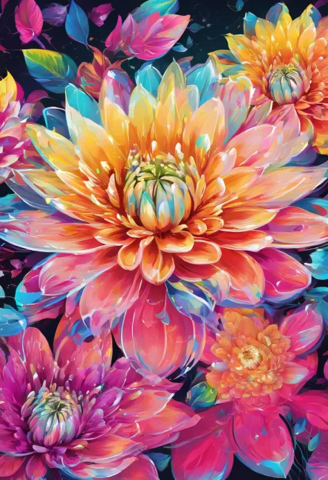 Close Up Dahlia Flower - 5D Diamond Painting 