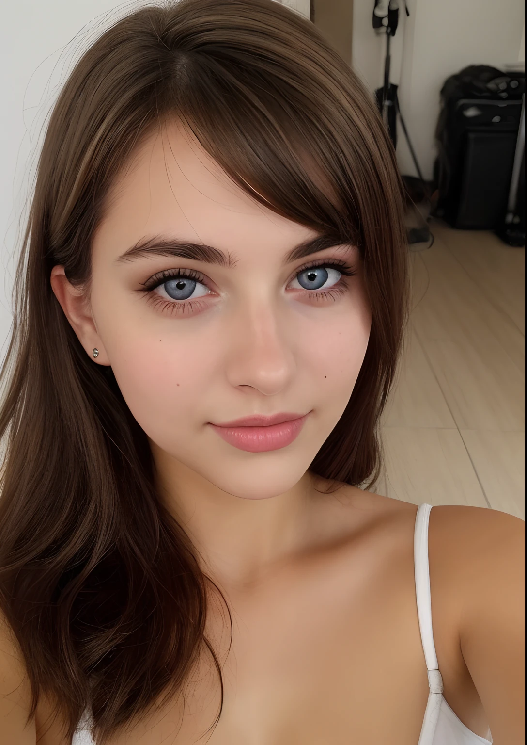 a selfie of a pretty young woman, taken with iphone camera