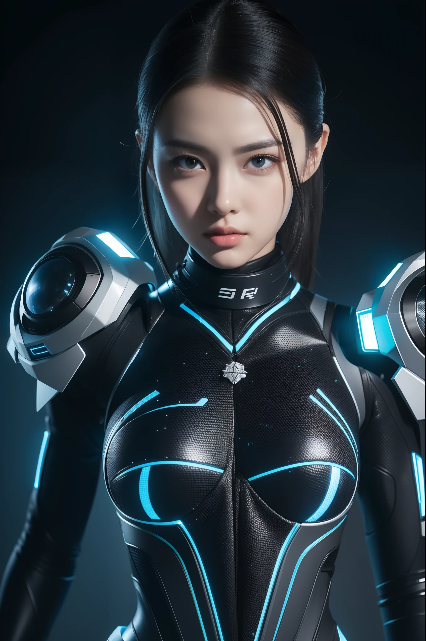 ((la mejor calidad)), ((obra maestra)), (el detalle:1.4), 3D, Una hermosa imagen femenina cyberpunk.,hdr（La apariencia del robot femenino de alto cyberpunk es futurista y tecnológica，Presenta una combinación perfecta de materiales transparentes y elementos mecánicos.。Los contornos de su cuerpo son esbeltos y elegantes.，Las curvas esculturales muestran una combinación de elegancia y poder.。
Su cabeza tiene una suave textura metálica.，Con incrustaciones de luces LED de colores intermitentes。Un módulo binocular brillante y brillante se encuentra en el centro de la cabeza.，Revelando la sabiduría y la vitalidad de la vida mecánica.。Sus rasgos faciales son delicados y suaves.，Tiene líneas estilizadas y delicadas superficies curvas.，Da a las personas una sensación de ingenio en la tecnología del futuro.。
Su cuerpo se extiende hacia abajo desde su cuello.，Fabricado en plástico reforzado transparente.。Los engranajes y líneas internos son claramente visibles.，Parpadeando con un tenue resplandor azul。Debajo de la carcasa transparente se emite una luz brillante.，Recuerda a las estrellas titilantes en el cielo estrellado.。
en sus extremidades，La combinación de aluminio y fibra de carbono mejora su resistencia y durabilidad.，Al mismo tiempo, mantiene una postura ligera。Sus dedos son delgados y diestros.，Las yemas de los dedos están decoradas con pantallas táctiles en miniatura.，Le permite realizar manipulaciones e interacciones sofisticadas.。Lleva un par de medias lisas y ajustadas.，Fabricado con materiales textiles de alta tecnología.。Este equipo es capaz de adaptarse a diversos entornos ajustando la temperatura y la presión.，Mantenla cómoda。La superficie de la prenda está cubierta de pequeñas luces LED.，Los patrones deslumbrantes y las texturas magníficas resultantes，Hazle un hermoso paisaje a los ojos.。

Los detalles generales del robot femenino cyberpunk están llenos de tecnología moderna y elementos futuristas.，Muestra su gran inteligencia y su encanto único.。De una forma vanguardista y cautivadora, ella traspasa los límites entre la maquinaria y los humanos，Muestra la combinación perfecta de tecnología y belleza.。Gama dinámica）,Trazado de rayos,NVIDIA RTX,Súper resuelto