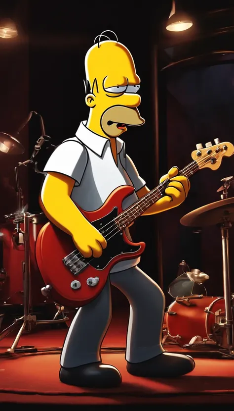 Cafe Shop，the Simpsons，homer Simpson Plays Bass，homer Simpson，the Simpsons Animation Style 6913