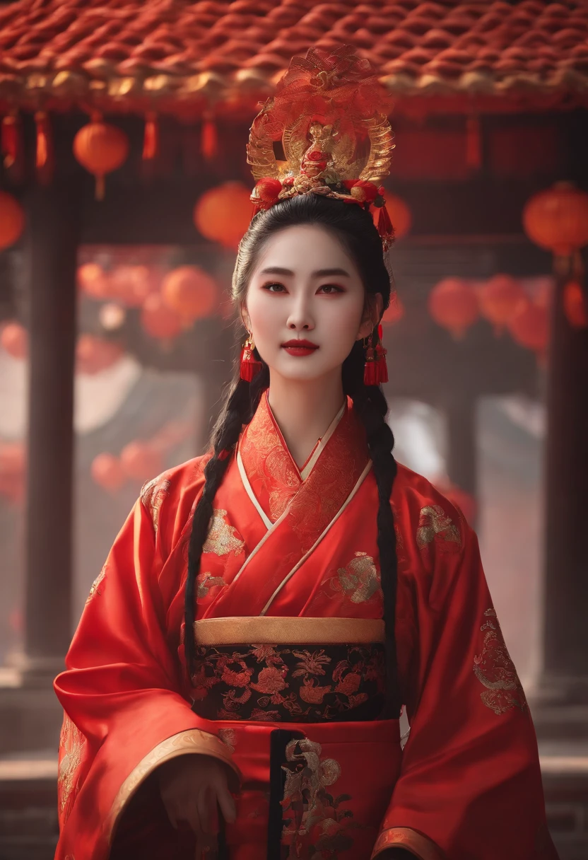 8K，RAW photos，best qualtiy，tmasterpiece，realisticlying，photograph realistic，ultra - detailed，Chinese lion dance，At the New Year's Festival, Traditional lion dance performance, Alafid lion with long mane and long tail, Onmyoji detailed art, bian lian, G Liulian art style, cgsociety and fenghua zhong, drak, inspired by Park Hua, chengwei pan on artstation, wojtek fus, inspired by Lu Guang, onmyoji portrait, affable ， wenjun lin