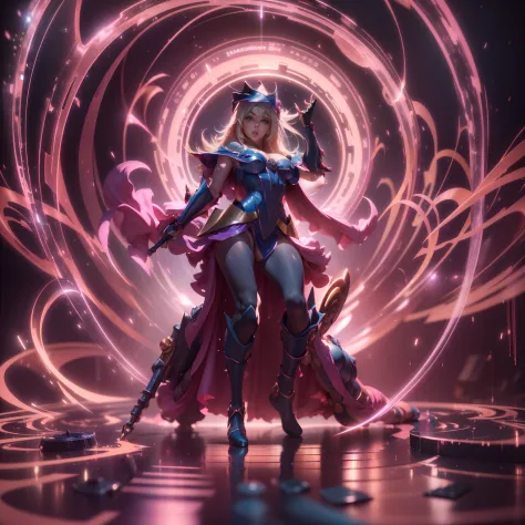 ((hiperrealista)), ((escena de cine)), dark magician girl  de rodillas, en el suelo, llevar un traje transparente, perfecto, vis...