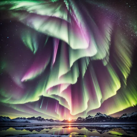 Auroras: In regions near the poles, colorful natural light displays, such  as the Northern Lights (Aurora Borealis) and Southern Lights (Aurora  Australis), occur on clear nights. - SeaArt AI