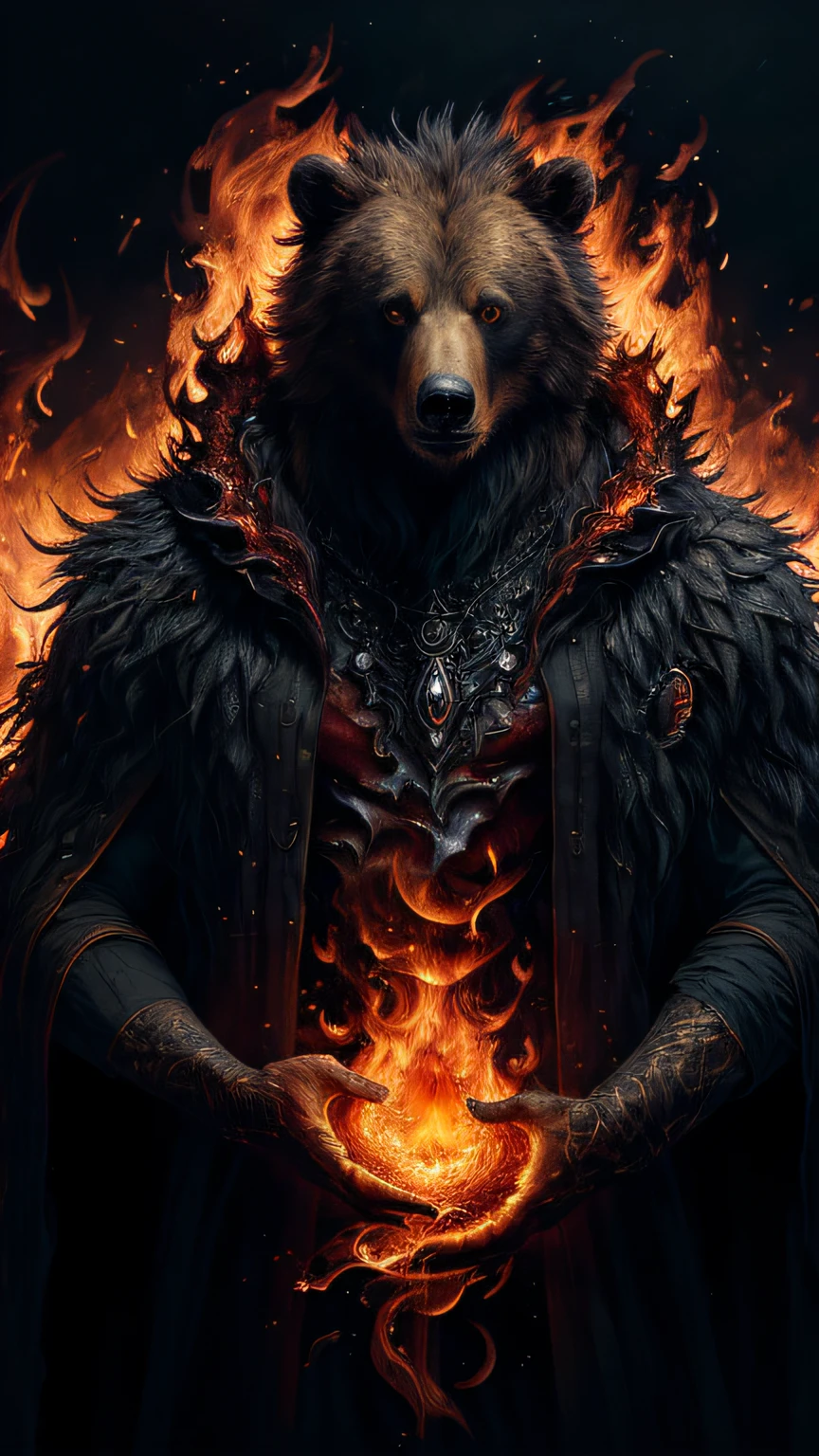 a bear portrait of a hyper-detailed in the style of a Harry Potter ...