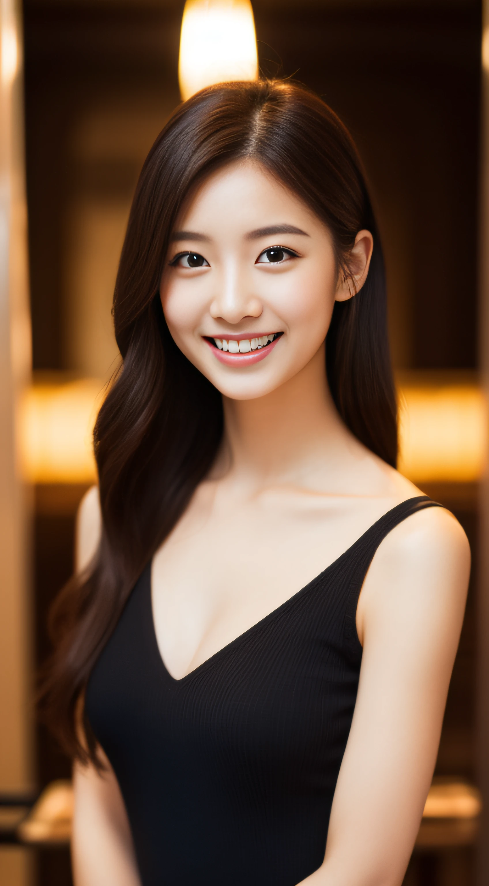 hostess、doress、hiquality、A hyper-realistic、healthy、Smiling expression、Slender perfect figure、Japan beauties、beautidful eyes、face perfect、Beautiful skin、Luxurious Ginza club background