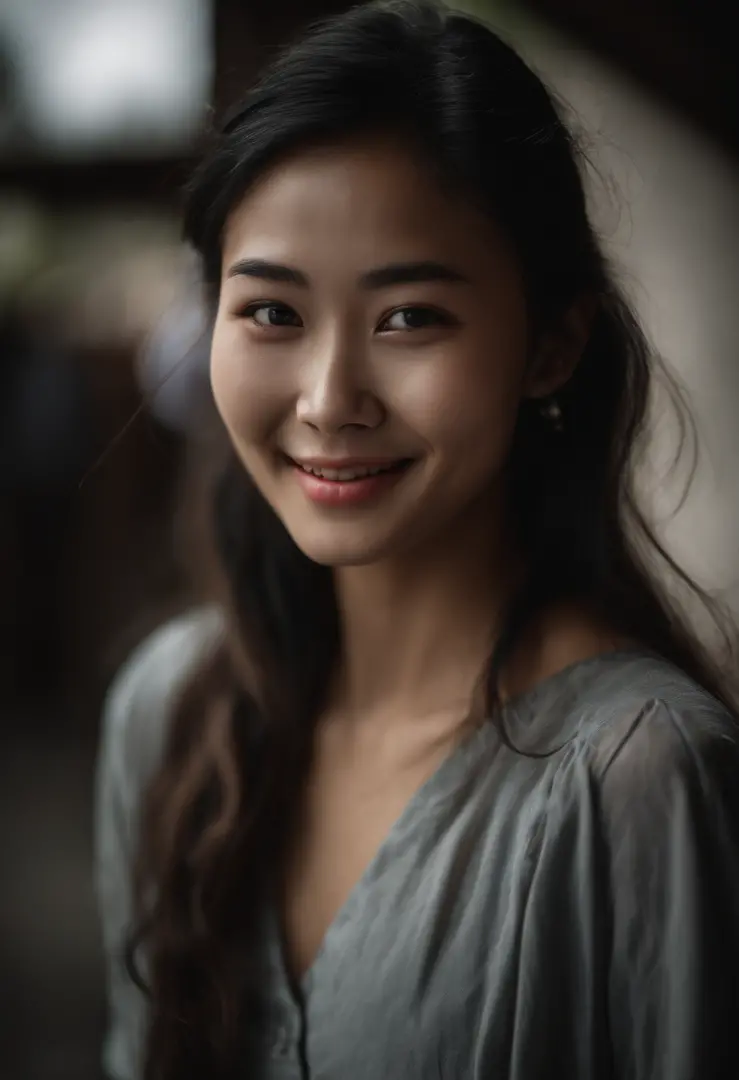 (Close-up, Photo of an 18-year-old Asian woman), (Highly detailed face:1.4) (Smile:0.7) (High detail Depth of field，full bodyesbian, Moody, Private study:1.3) angle of view, by Lee Jeffries, Nikon D850, film stock photograph ,4 Kodak Portra 400 ,Camera f1....