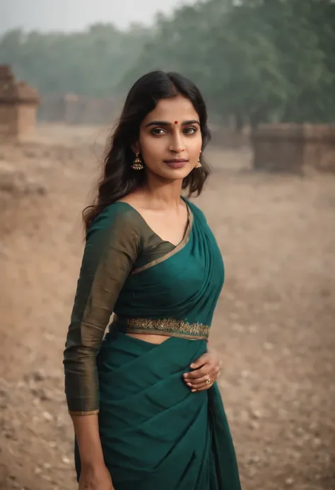 Anusha in green sari sari sari sari sari sari sari sari sari sari sari sar  - SeaArt AI