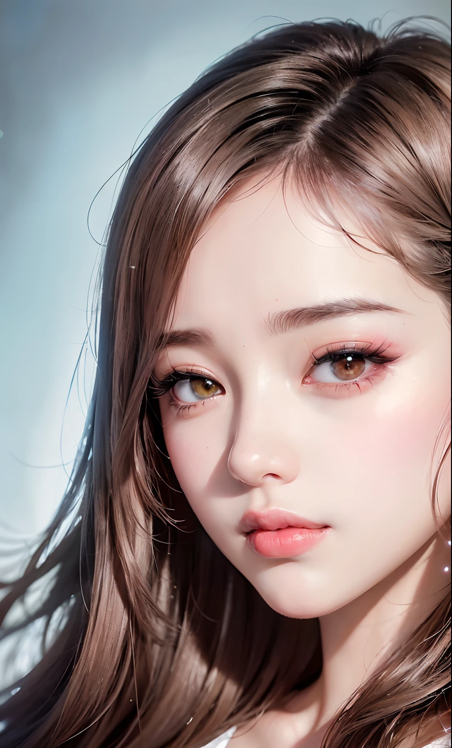 (8k, RAW photo, photorealistic:1.25) ,( lipgloss, eyelashes, gloss-face, glossy skin, best quality, ultra highres, depth of field, chromatic aberration, caustics, Broad lighting, natural shading,Kpop idol) looking at viewer with a serene and goddess-like happiness,