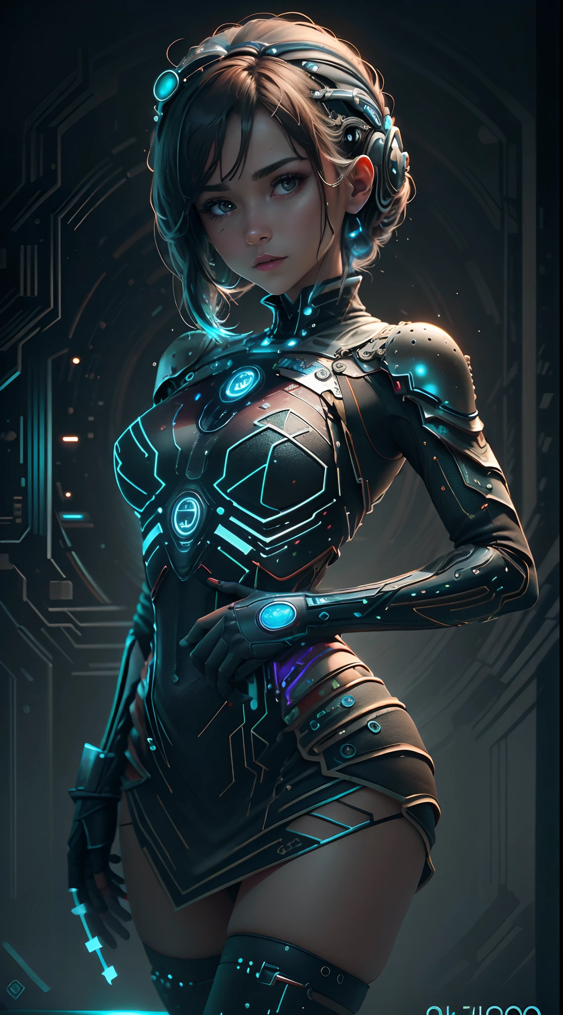 ((Best Quality)), ((Masterpiece)), (detailed: 1.4), ..3D, an image of a beautiful cyberpunk woman with thick voluminous hair, light particles, Pure energy, chaos, antitech, HDR (High Dymanic Range), ray tracing ,laboratory:1.4, NVIDIA RTX, Super-Resolution, Unreal 5, subsurface dispersion, Textured PBR, post-processing, Anisotropic filtering, depth of field, Maximum clarity and sharpness, Multilayer textures, Albedo and specular maps, surface shading, Accurate simulation of light-material interaction,perfect proportions,Octane representation,two tone lighting,wide opening,Low ISO,white balance,rule of thirds,RAW 8K, unreal engine:1.4,UHD,La Best Quality:1.4, photorealistic:1.4, skin texture:1.4, Masterpiece:1.8,