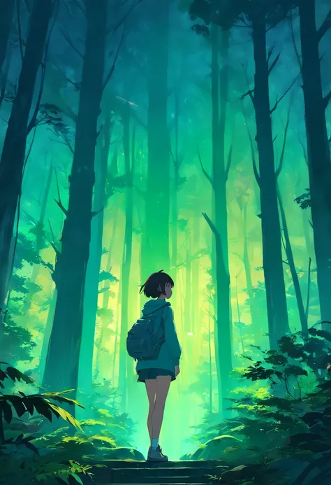 Close Up Of A Person Standing In A Dark Forest Concept Art Of A Dark