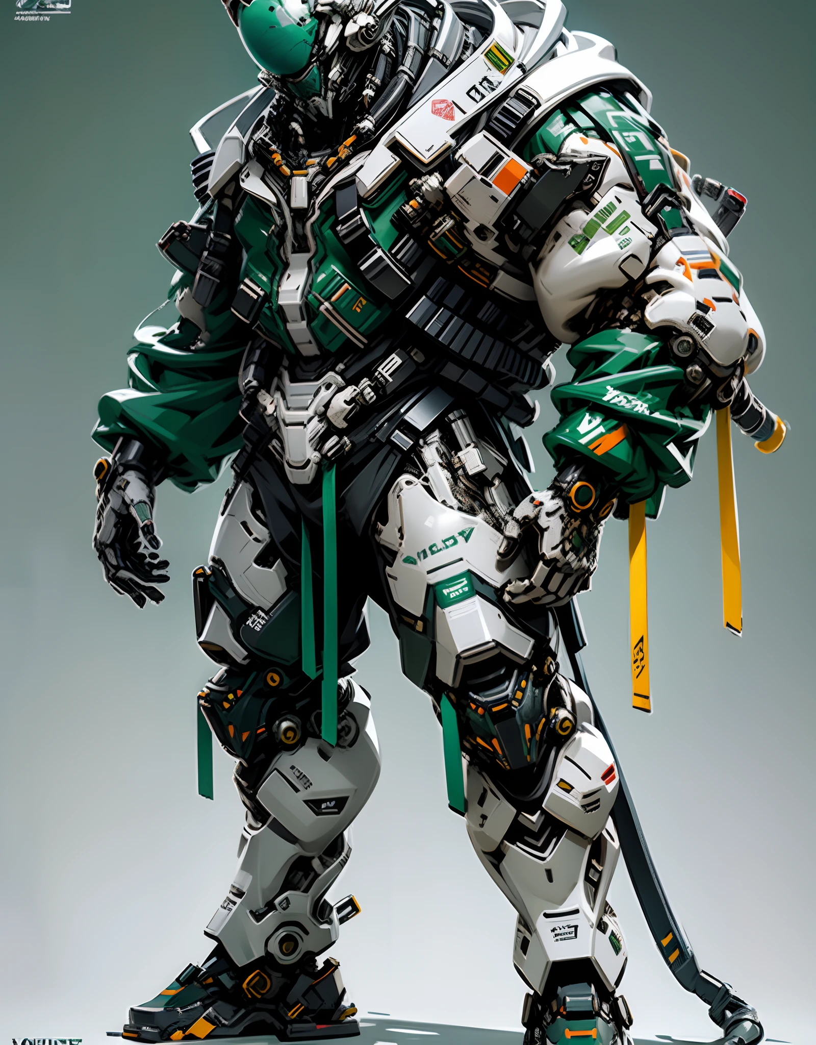 Long shot, full view, full body,  centered image, Action pose, buzz lightyear, transparent astronaut helmet, very muscular, wearing astronaut mecha suit, white, grey and green color, damage, broken, showing wiring and pipe on suit