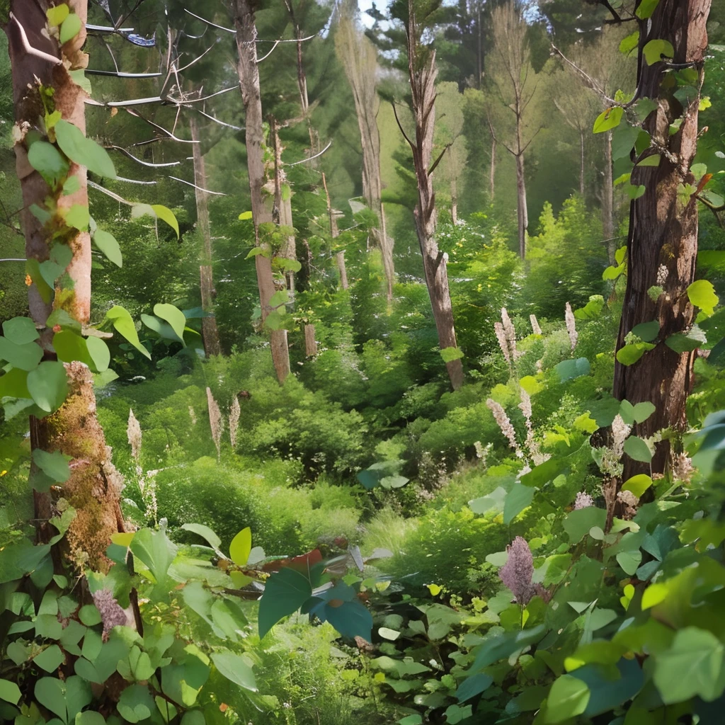 les bois, jungle, Marais, fourré, les arbres, Forêt profonde, The fourré of the forest, Profondeurs de la forêt, Forêt ancienne, Herbage, fleurs, les arbres