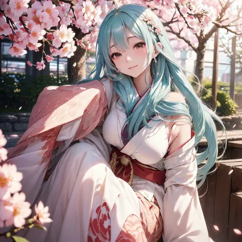 (masutepiece, daylight portrait:1.3), (the enchanting image of hatsune miku under the cherry blossoms:1.2), (sony a6400 camera, ...