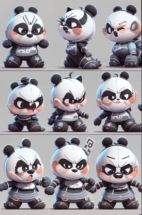 Panda avatar，Emoji pack，We look forward to having you participate in Dconrt NyTwoTwotoosersesoteos (9 emojis，emoj (beret) gauges，Align arrangement)，9 poses and expressions (grieves，astonishment，having fun，exhilarated，big laughter，Mild anger，doubt，Touch you...