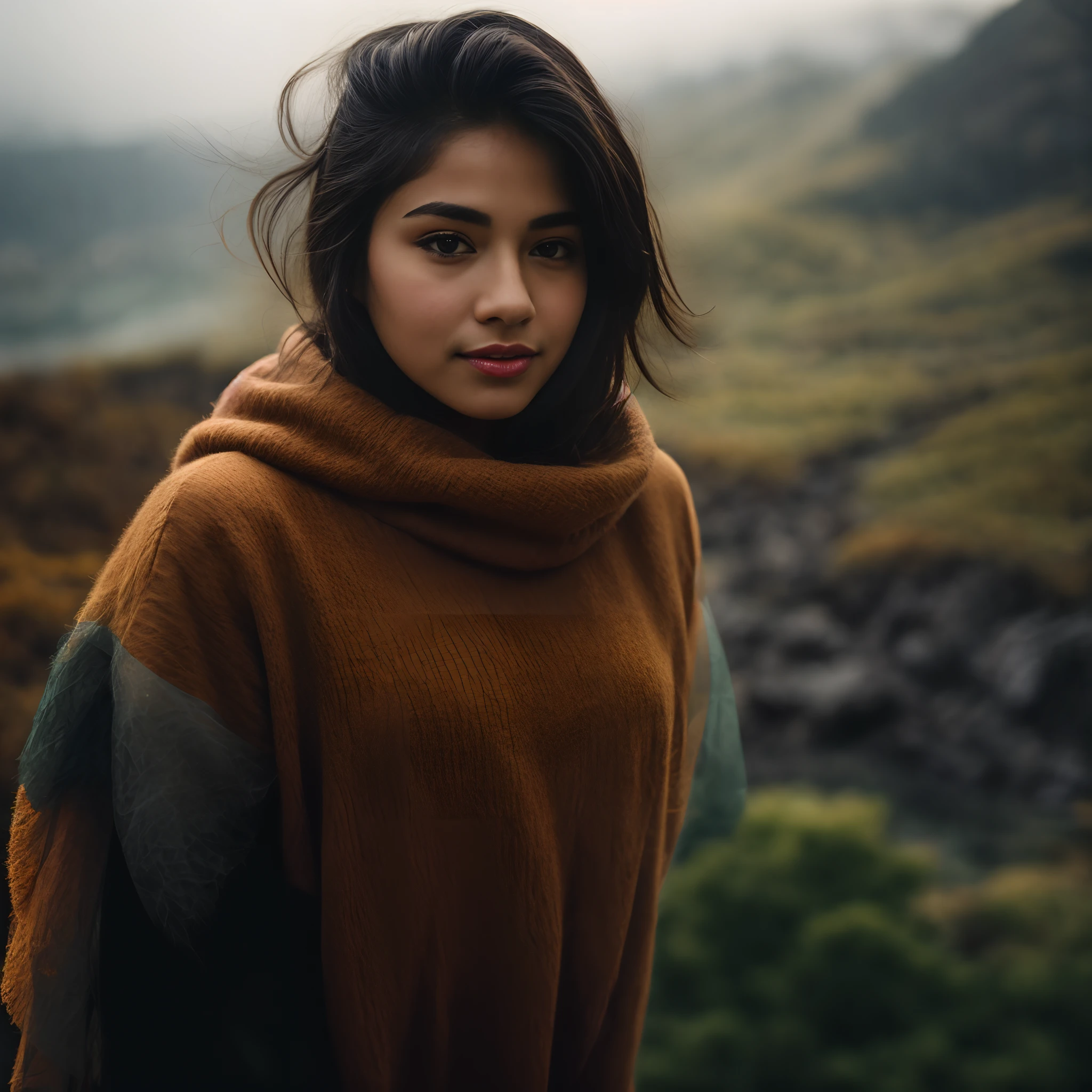 Medium view, medium shot, depth of field, bust, upper body, cinematic angle, masterpiece, best quality, super detailed, CG, 8K wallpaper, beautiful face, delicate eyes, a maiden, solo, smile, bangs, skirt, shirt, hat, dress, bow, petals, bouquet