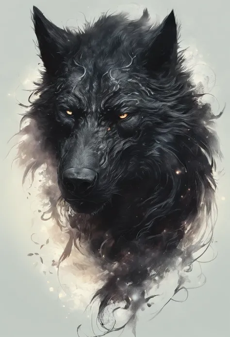 werewolf gigantic black humanoid wolf. - SeaArt AI