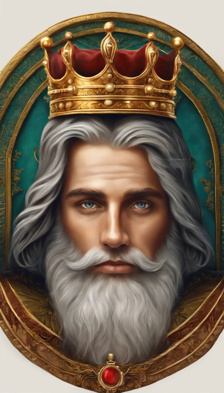 A painting of a man with a crown on his head - SeaArt AI